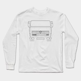 Classic Foden 4455 lorry black outline graphic Long Sleeve T-Shirt